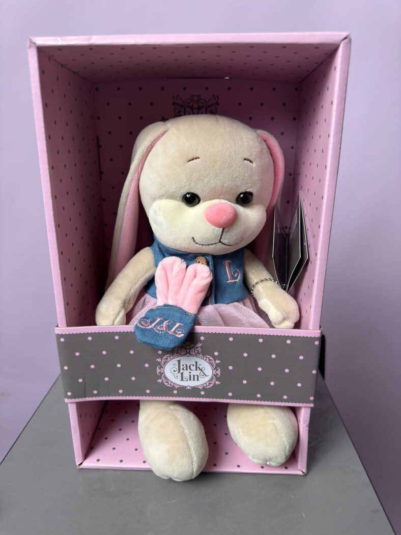 Игрушка мягкая Зайка Лин в коробке — изображение 2